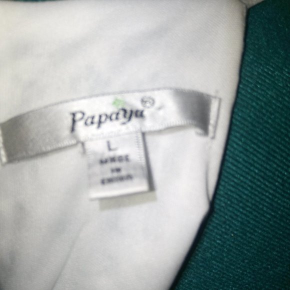 Papaya Two-Toned Textured Maxi Dress Sz L - Picture 7 of 16